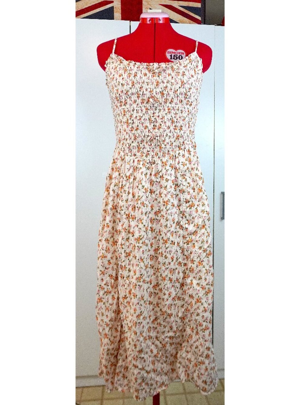American Eagle AE "Bella Bow" Floral Midi Dress